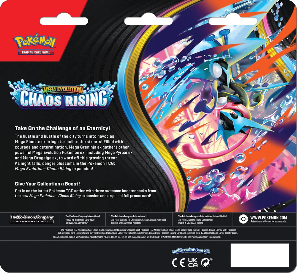 Mega Evolution: Chaos Rising 3 Pack Blister (Charmeleon) Pokémon