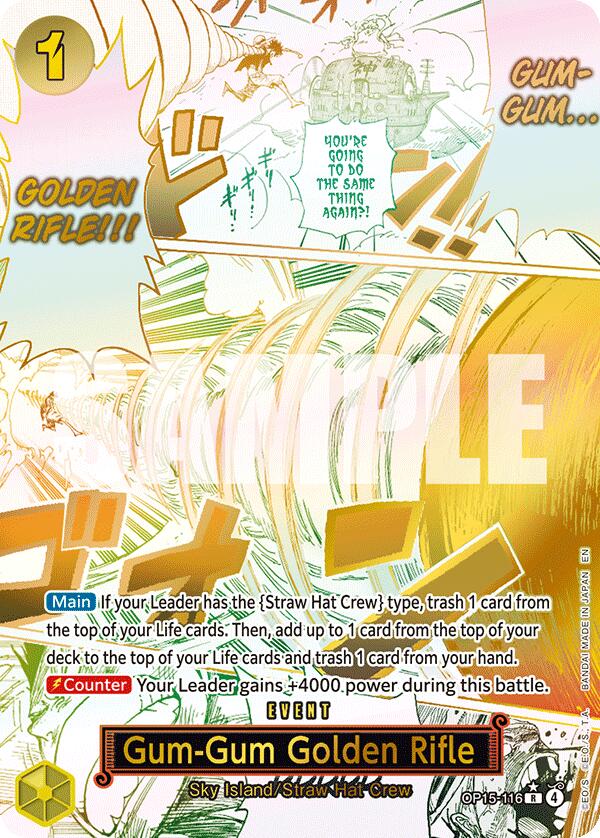 Gum-Gum Golden Rifle (Alternate Art) [Adventure on Kami's Island] Bandai