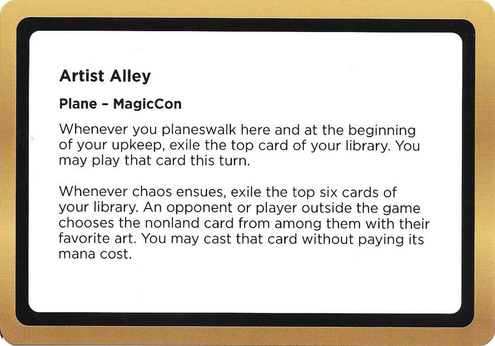 Artist Alley (Black Lotus Unknown Planechase) [Oversize Cards] Magic: The Gathering