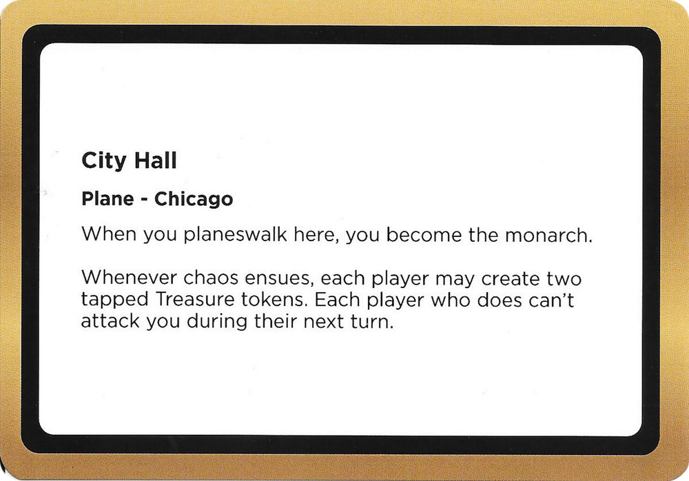 City Hall (Black Lotus Unknown Planechase) [Oversize Cards] Magic: The Gathering