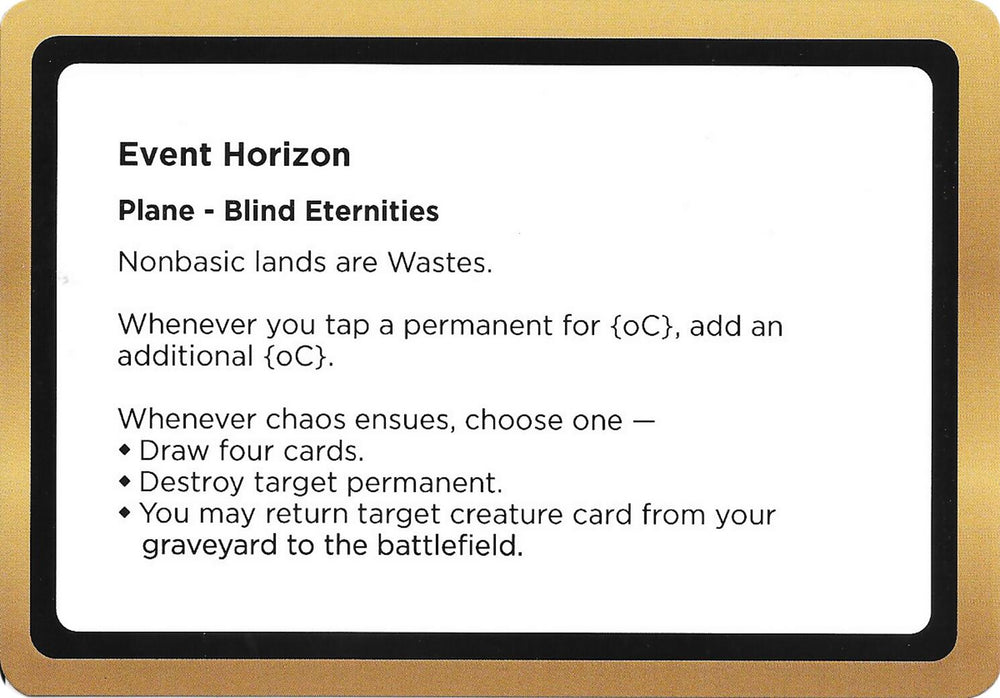 Event Horizon (Black Lotus Unknown Planechase) [Oversize Cards] Magic: The Gathering