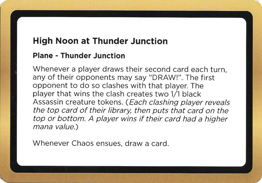 High Noon at Thunder Junction (Black Lotus Unknown Planechase) [Oversize Cards] Magic: The Gathering