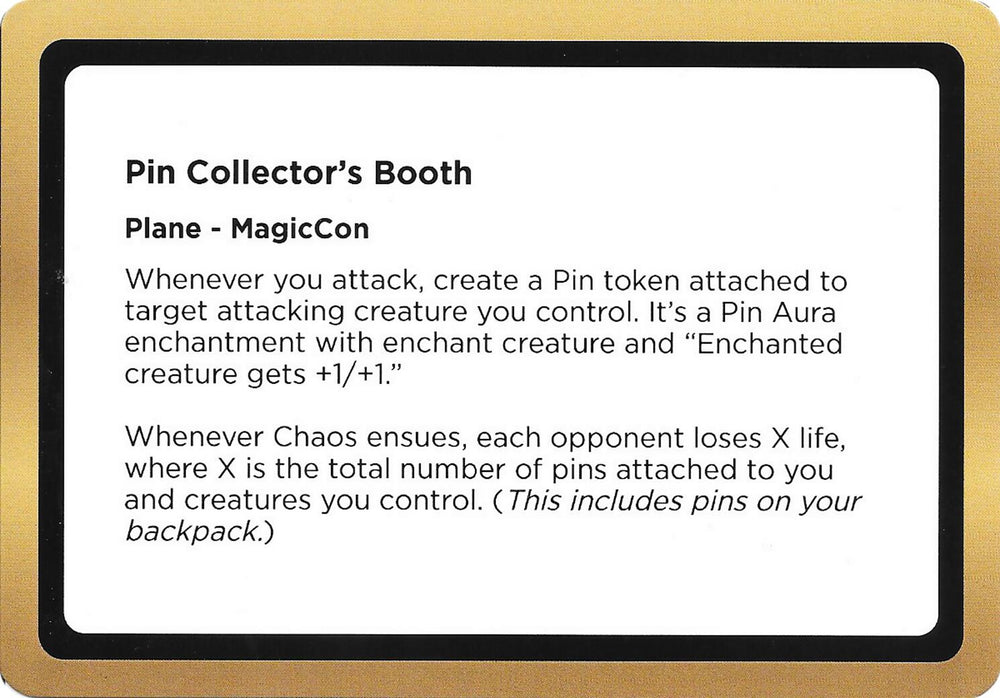 Pin Collector's Booth (Black Lotus Unknown Planechase) [Oversize Cards] Magic: The Gathering