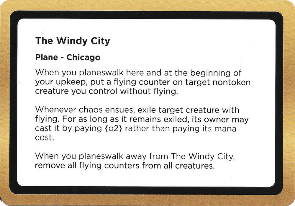 The Windy City (Black Lotus Unknown Planechase) [Oversize Cards] Magic: The Gathering