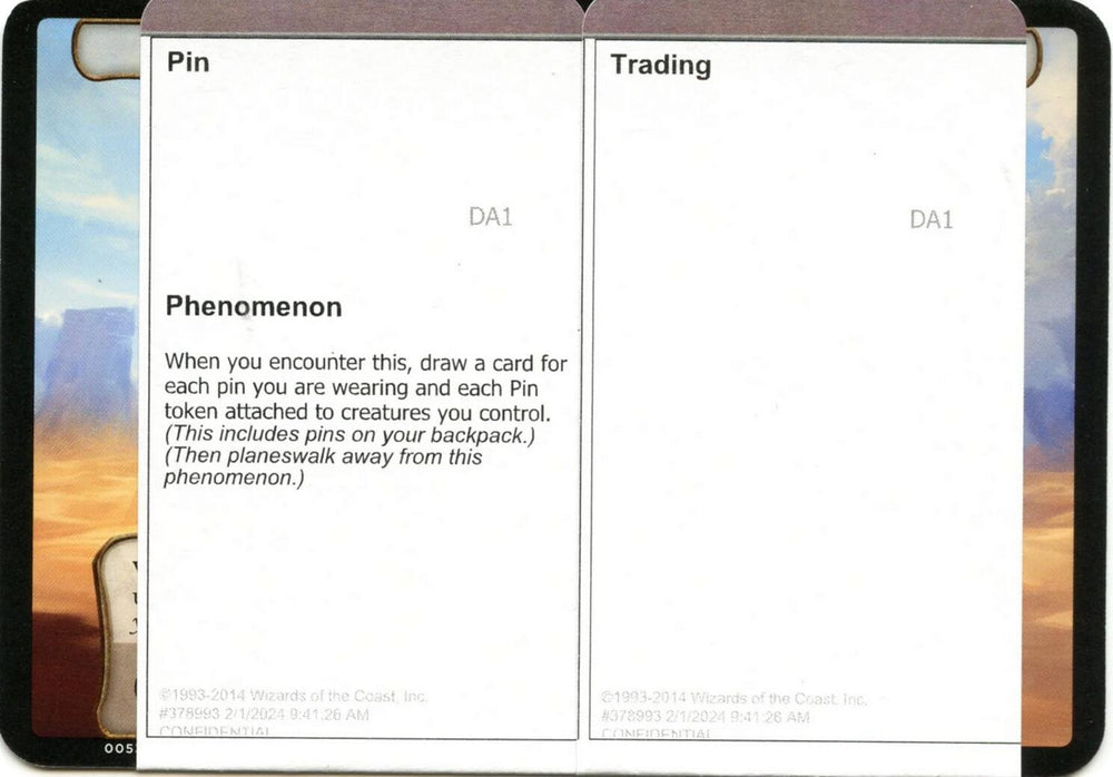 Pin Trading (Black Lotus Unknown Planechase) [Oversize Cards] Magic: The Gathering