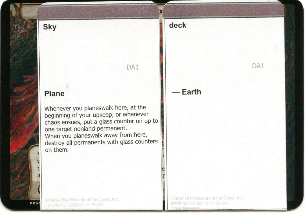 Sky Deck (Black Lotus Unknown Planechase) [Oversize Cards] Magic: The Gathering