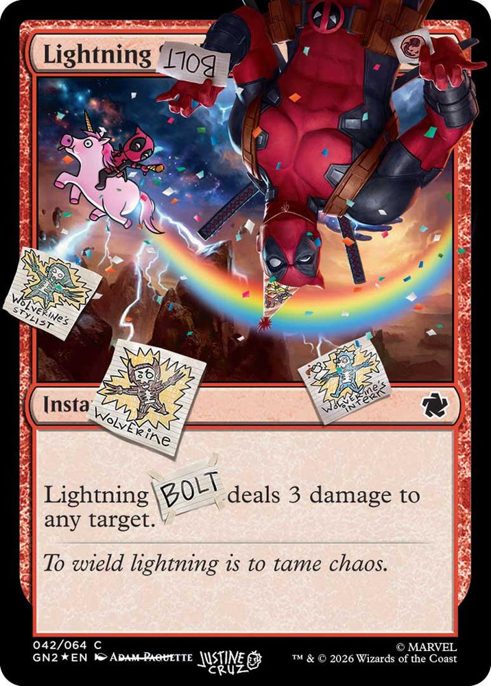 Lightning Bolt (042) (Pool Party Foil) [Secret Lair Drop Series] Magic: The Gathering