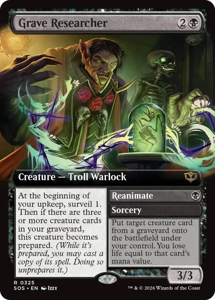 Grave Researcher (Extended Art) [Secrets of Strixhaven] Magic: The Gathering