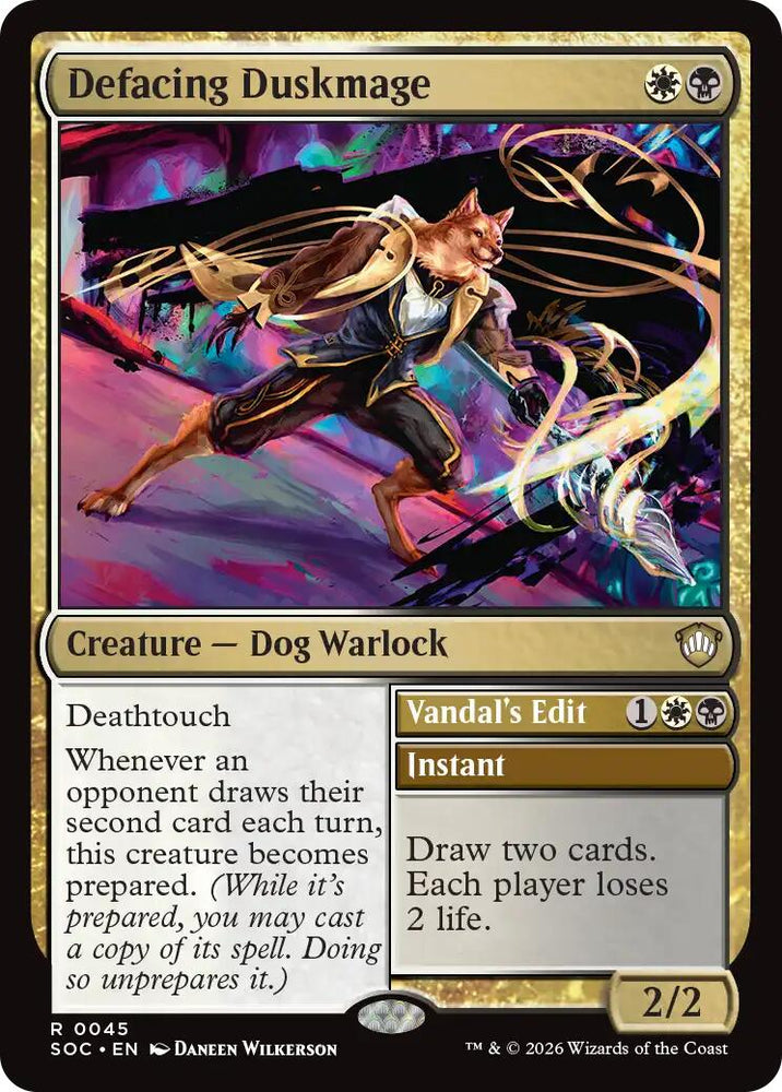 Defacing Duskmage [Secrets of Strixhaven Commander] Magic: The Gathering
