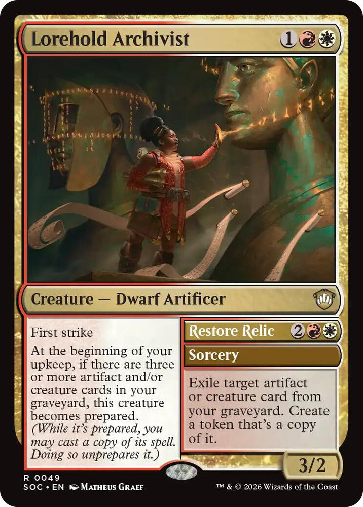 Lorehold Archivist [Secrets of Strixhaven Commander] Magic: The Gathering
