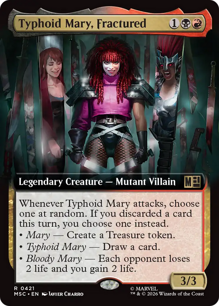Typhoid Mary, Fractured (Extended Art) [Marvel Super Heroes Commander] Magic: The Gathering