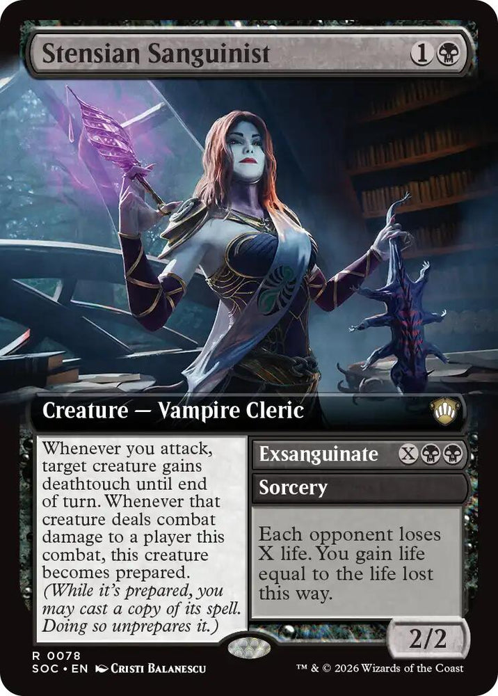 Stensian Sanguinist (Extended Art) [Secrets of Strixhaven Commander] Magic: The Gathering