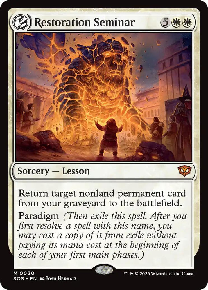 Restoration Seminar [Secrets of Strixhaven] Magic: The Gathering