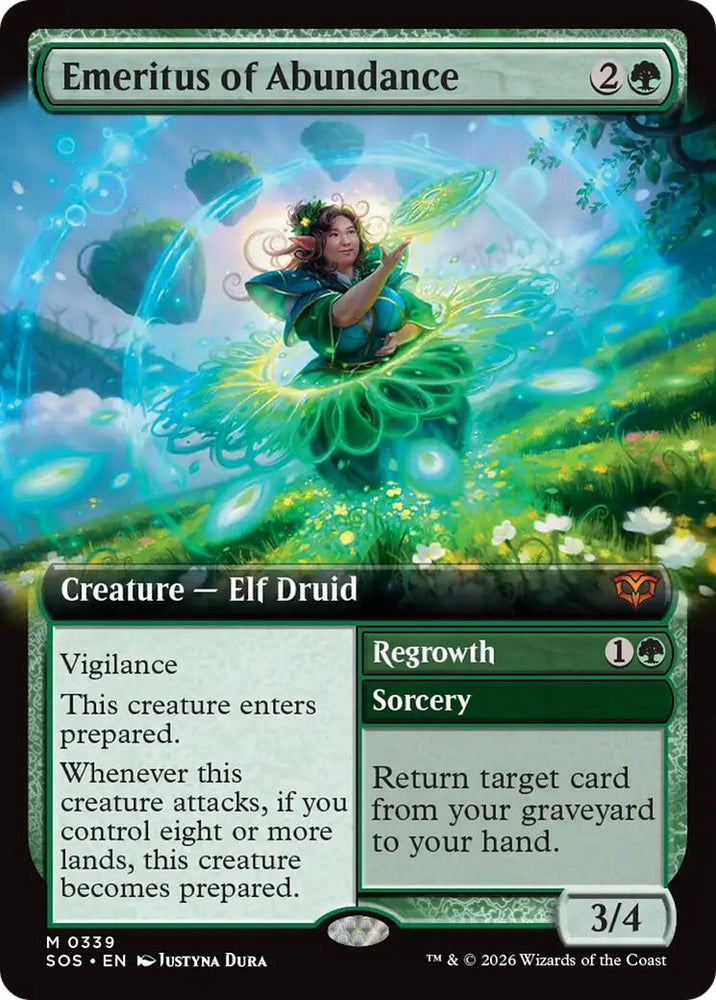 Emeritus of Abundance (Extended Art) [Secrets of Strixhaven] Magic: The Gathering