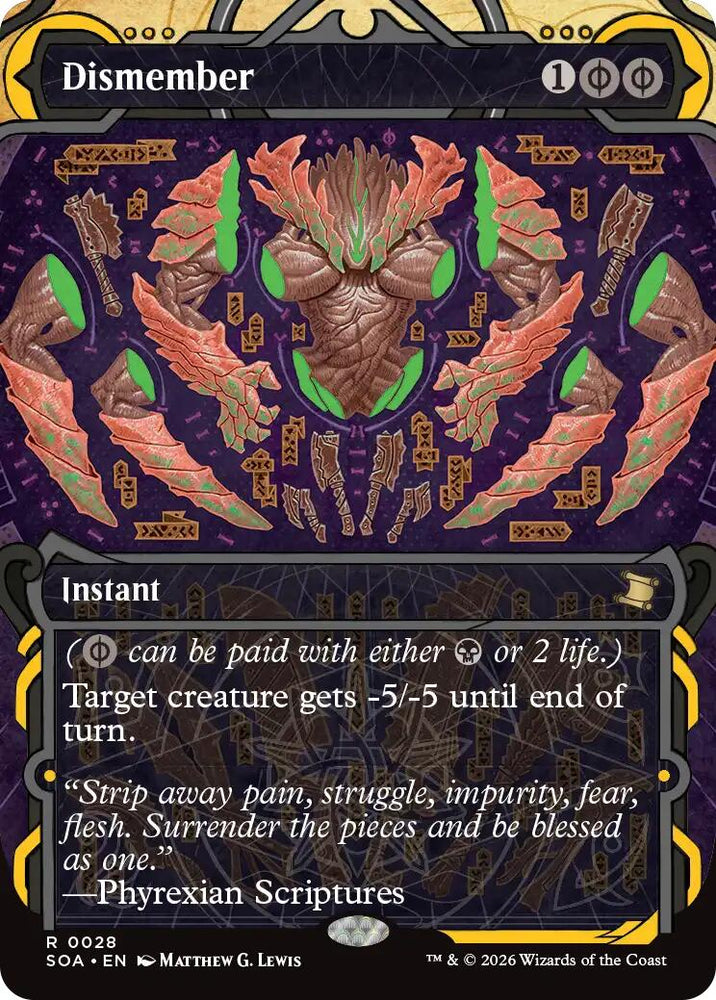 Dismember [Secrets of Strixhaven: Mystical Archive] Magic: The Gathering