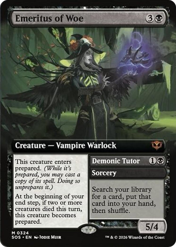 Emeritus of Woe (Extended Art) [Secrets of Strixhaven] Magic: The Gathering