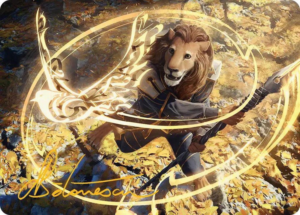 Eager Glyphmage Art Card (Gold-Stamped Signature) [Secrets of Strixhaven Art Series] Magic: The Gathering