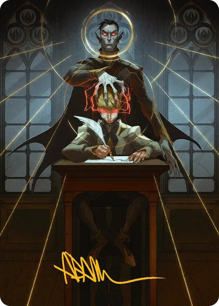 Vampiric Tutor Art Card (Gold-Stamped Signature) [Secrets of Strixhaven Art Series] Magic: The Gathering