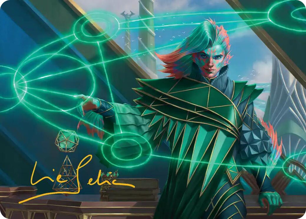 Nev, the Practical Dean Art Card (Gold-Stamped Signature) [Secrets of Strixhaven Art Series] Magic: The Gathering