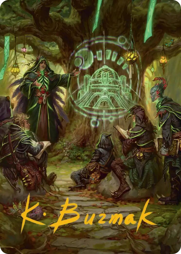 Sylvan Library Art Card (Gold-Stamped Signature) [Secrets of Strixhaven Art Series] Magic: The Gathering