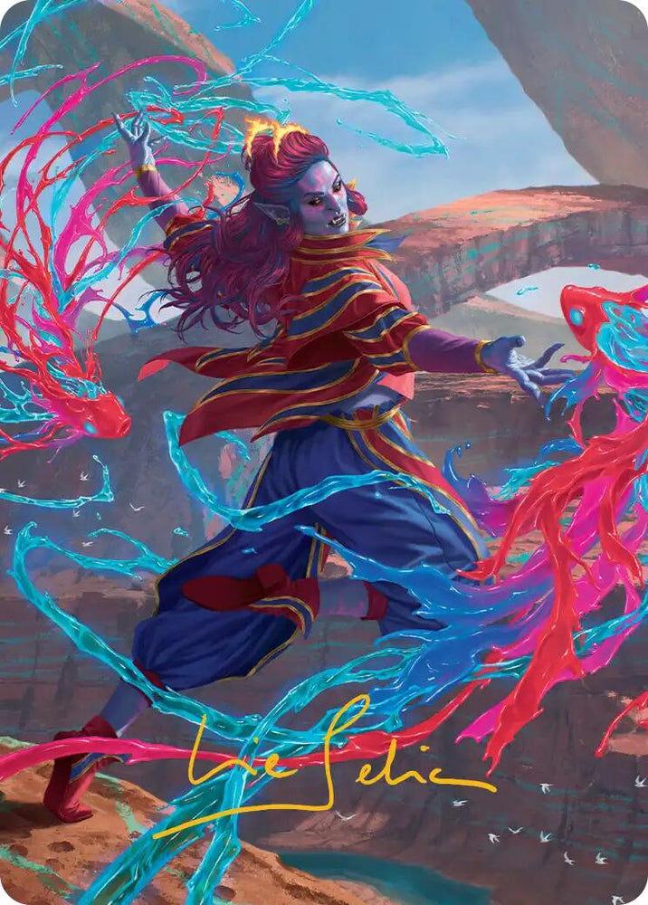 Rootha, Mastering the Moment Art Card (Gold-Stamped Signature) [Secrets of Strixhaven Art Series] Magic: The Gathering