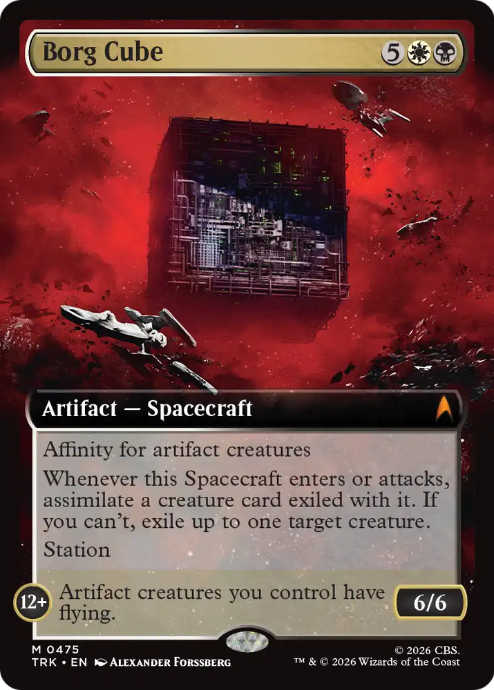 Borg Cube (Extended Art) [Star Trek] Magic: The Gathering