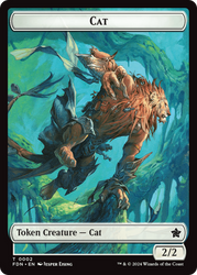 Cat (0001) // Cat (0002) Doubled-Sided Token [Foundations Tokens] Magic: The Gathering