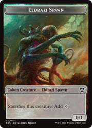 Eldrazi Spawn // Worm Double-Sided Token [Secrets of Strixhaven Commander Tokens] Magic: The Gathering