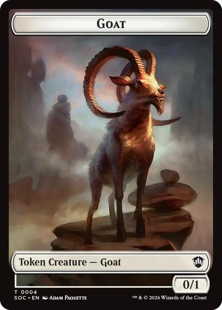 Goat // Fungus Beast Double-Sided Token [Secrets of Strixhaven Commander Tokens] Magic: The Gathering