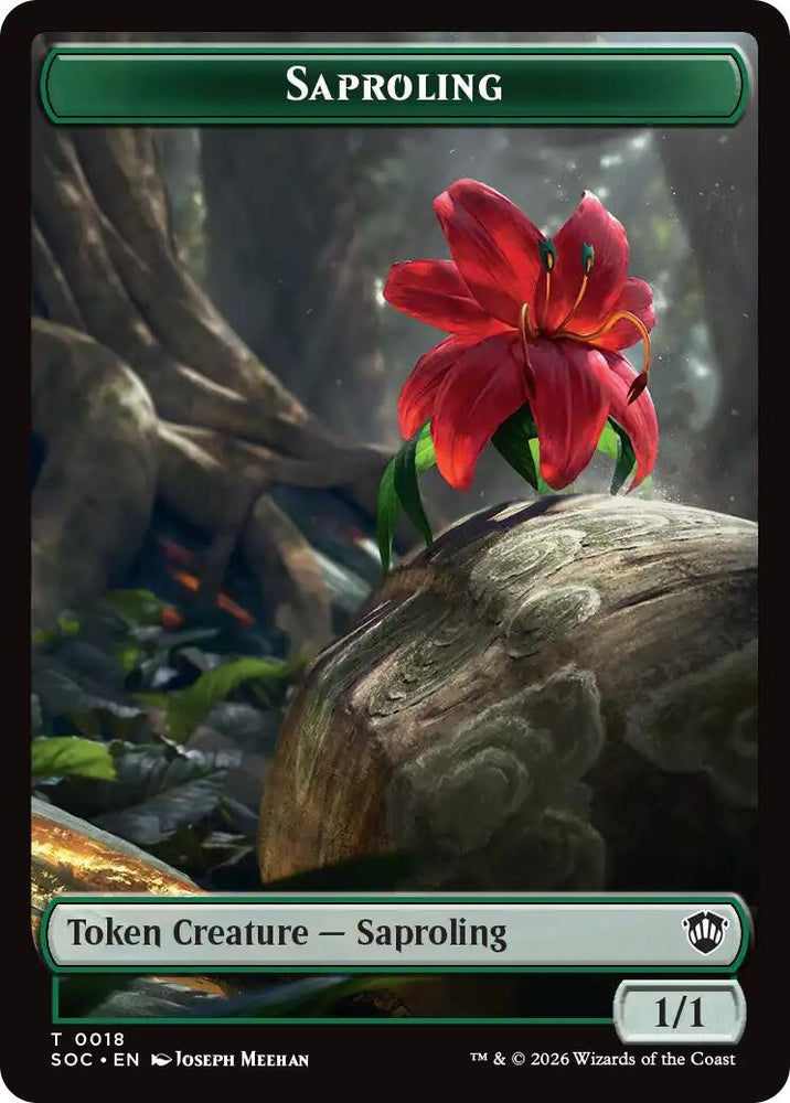Saproling // Pest (0023) Double-Sided Token [Secrets of Strixhaven Commander Tokens] Magic: The Gathering