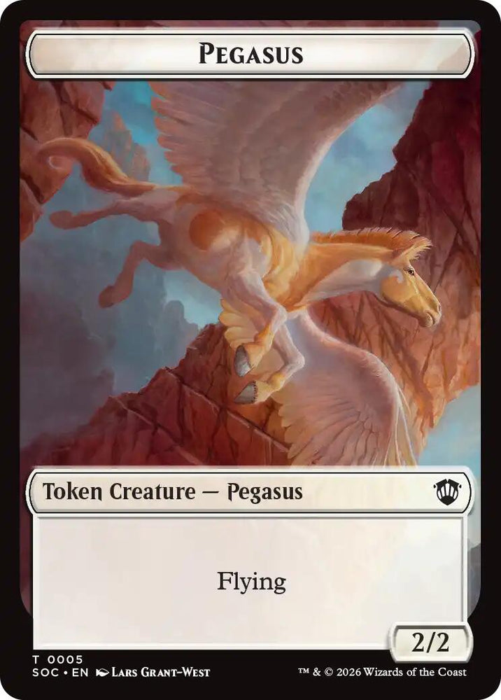 Pegasus // Inkling (0022) Double-Sided Token [Secrets of Strixhaven Commander Tokens] Magic: The Gathering