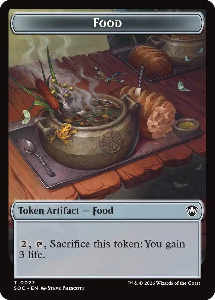 Food // Frog Lizard Double-Sided Token [Secrets of Strixhaven Commander Tokens] Magic: The Gathering