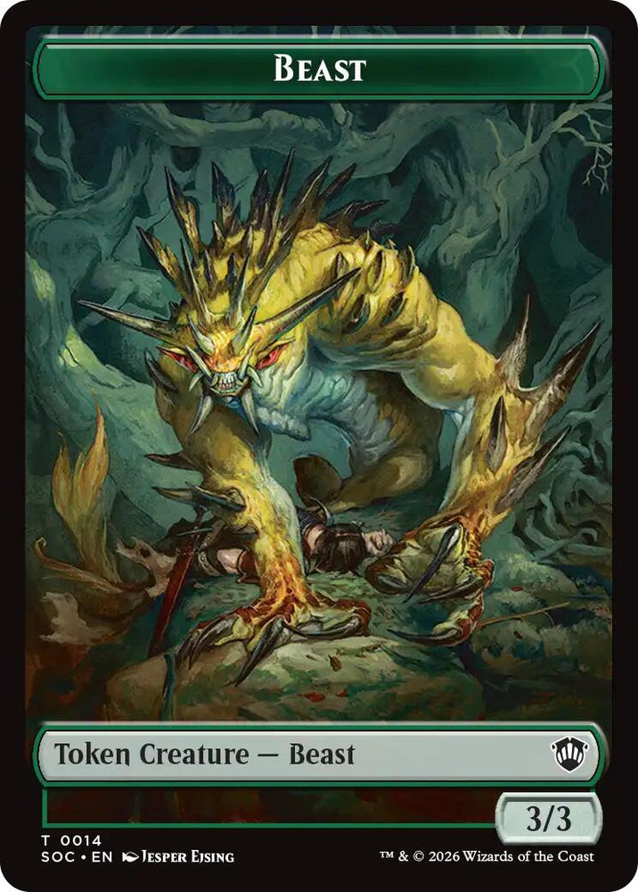 Beast // Primo, The Indivisible Double-Sided Token [Secrets of Strixhaven Commander Tokens] Magic: The Gathering