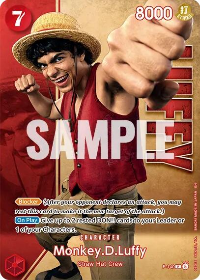 Monkey.D.Luffy (P-140) (Premium Card Collection -Live Action Edition Vol.2 Straw Hat Crew-) [One Piece Promotion Cards] Bandai