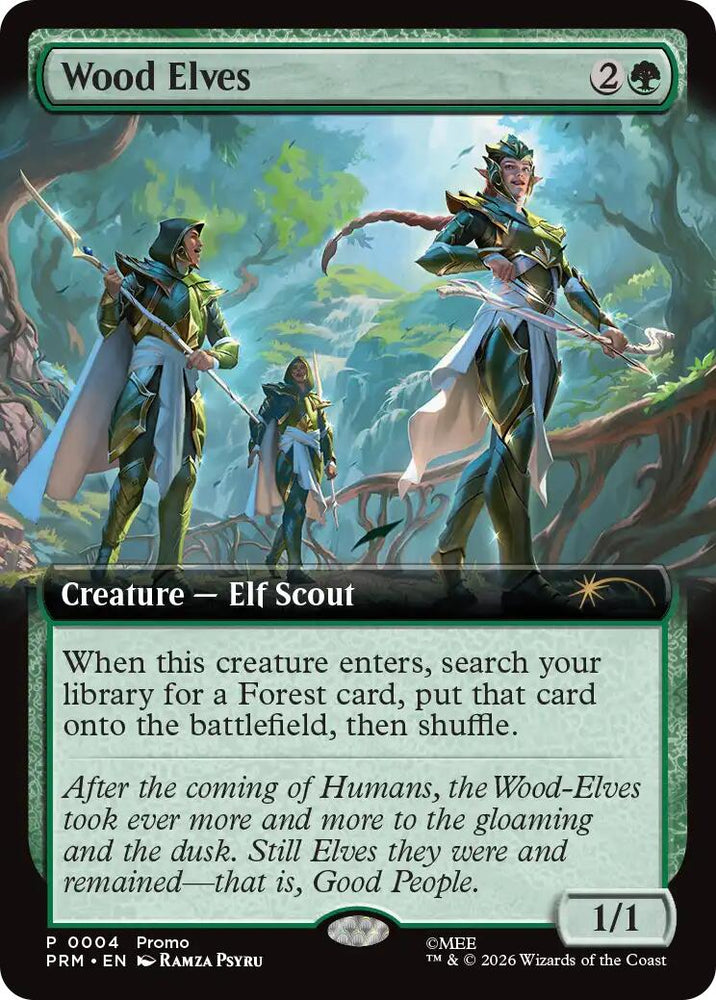 Wood Elves (Extended Art) [Media Promos] Magic: The Gathering