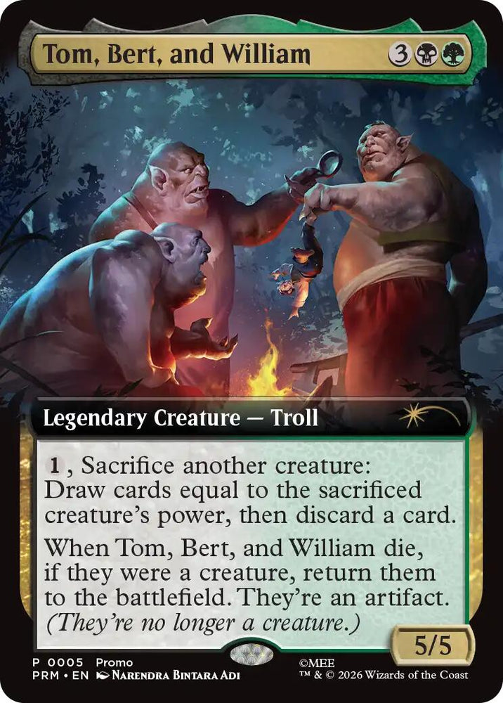 Tom, Bert, and William (Extended Art) [Media Promos] Magic: The Gathering