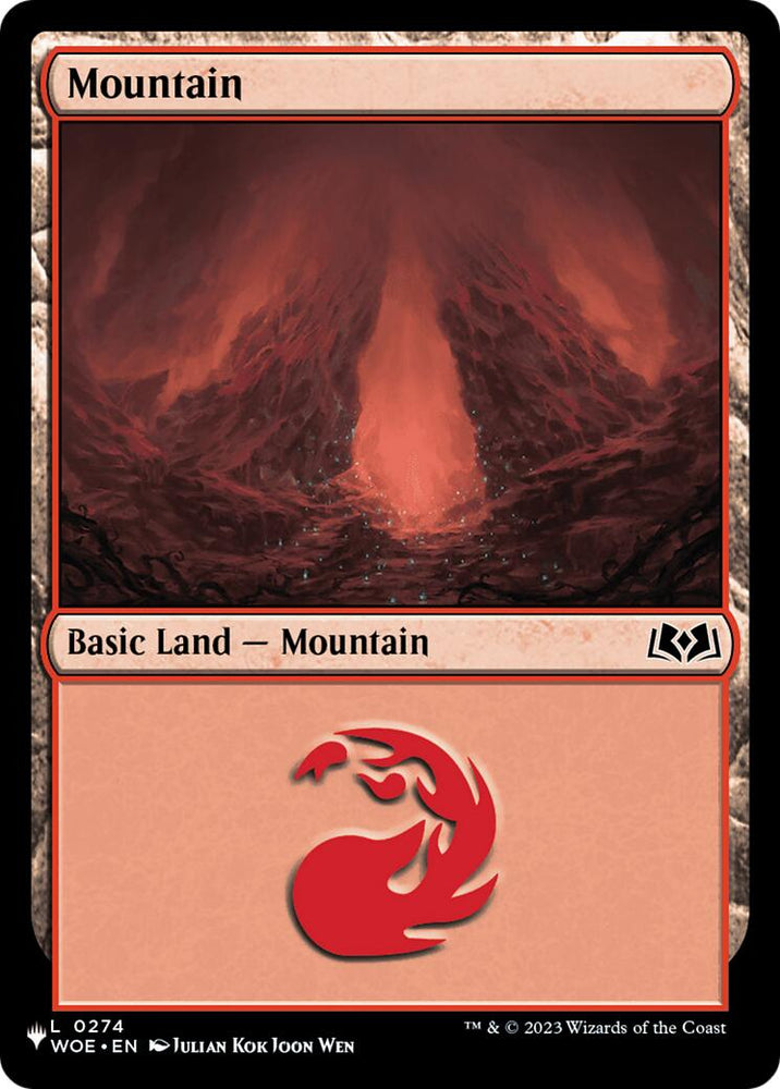 Mountain (0274) (WOE) [The List] Magic: The Gathering