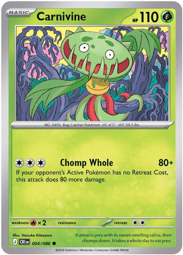 Carnivine (004/086) [Mega Evolution: Chaos Rising] Pokémon