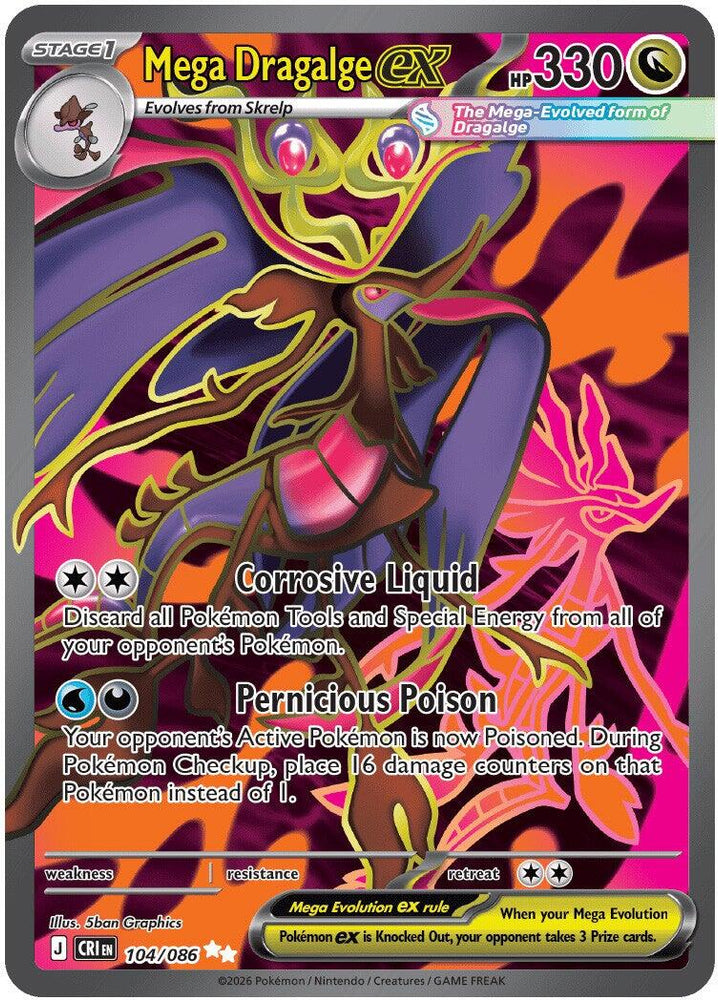 Mega Dragalge ex (104/086) [Mega Evolution: Chaos Rising] Pokémon