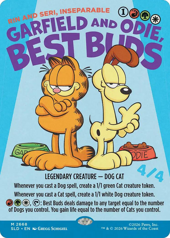 Garfield and Odie, Best Buds - Rin and Seri, Inseparable [Secret Lair Drop Series] Magic: The Gathering