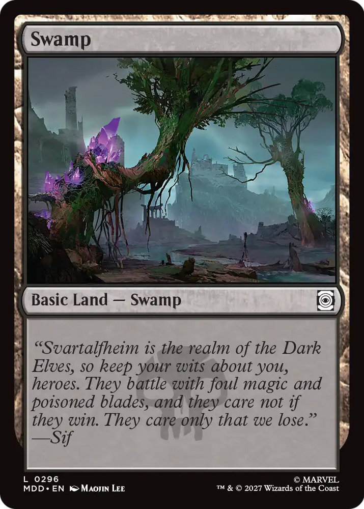 Swamp (0296) [Marvel: Darkhold Destiny] Magic: The Gathering