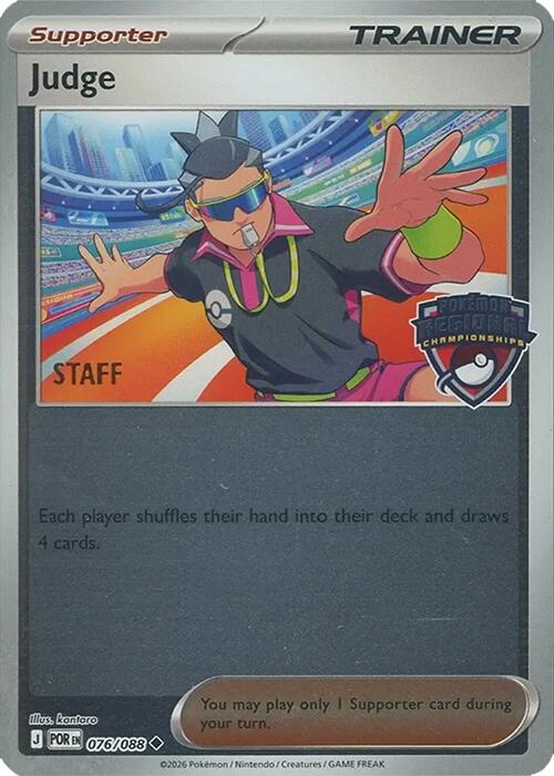 Judge (076/088) (Regional Championships) [Staff] [League & Championship Cards] Pokémon