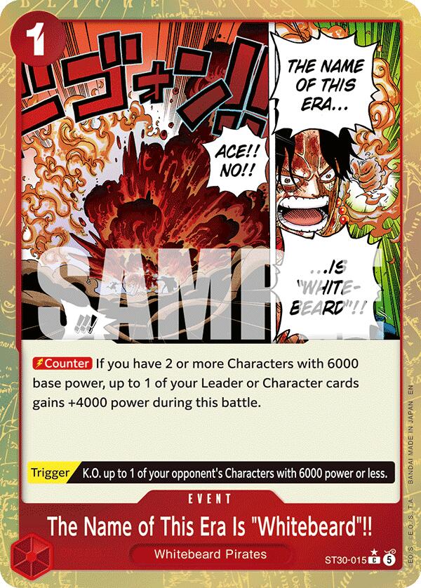 The Name of This Era Is "Whitebeard"!! (Parallel) [Starter Deck EX: Gear 5] Bandai