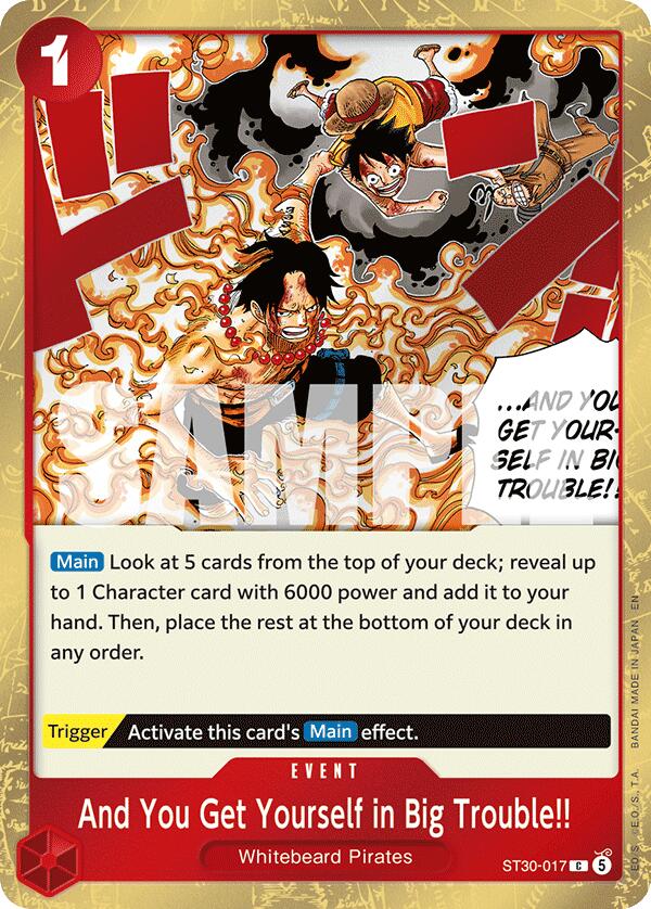 And You Get Yourself in Big Trouble!! [Starter Deck EX: Gear 5] Bandai