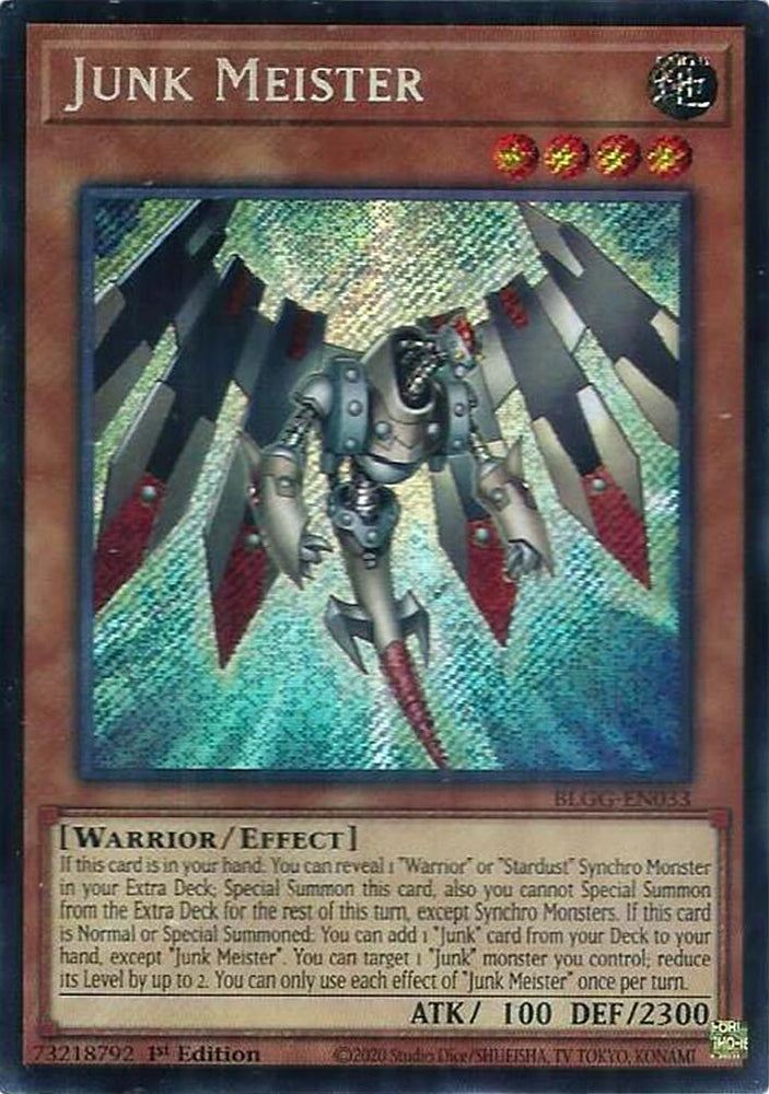 Junk Meister [BLGG-EN033] Secret Rare Yu-Gi-Oh!