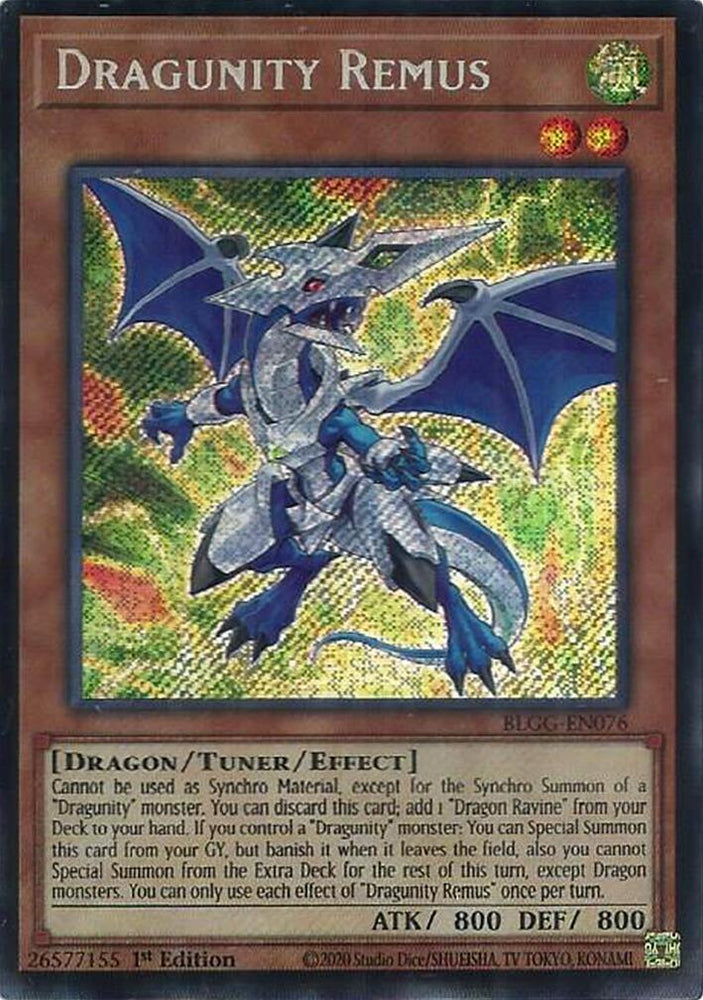 Dragunity Remus [BLGG-EN076] Secret Rare Yu-Gi-Oh!