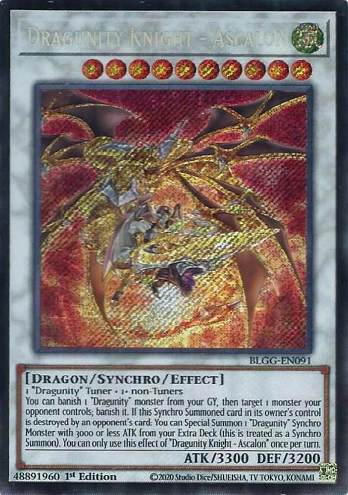 Dragunity Knight - Ascalon [BLGG-EN091] Secret Rare Yu-Gi-Oh!