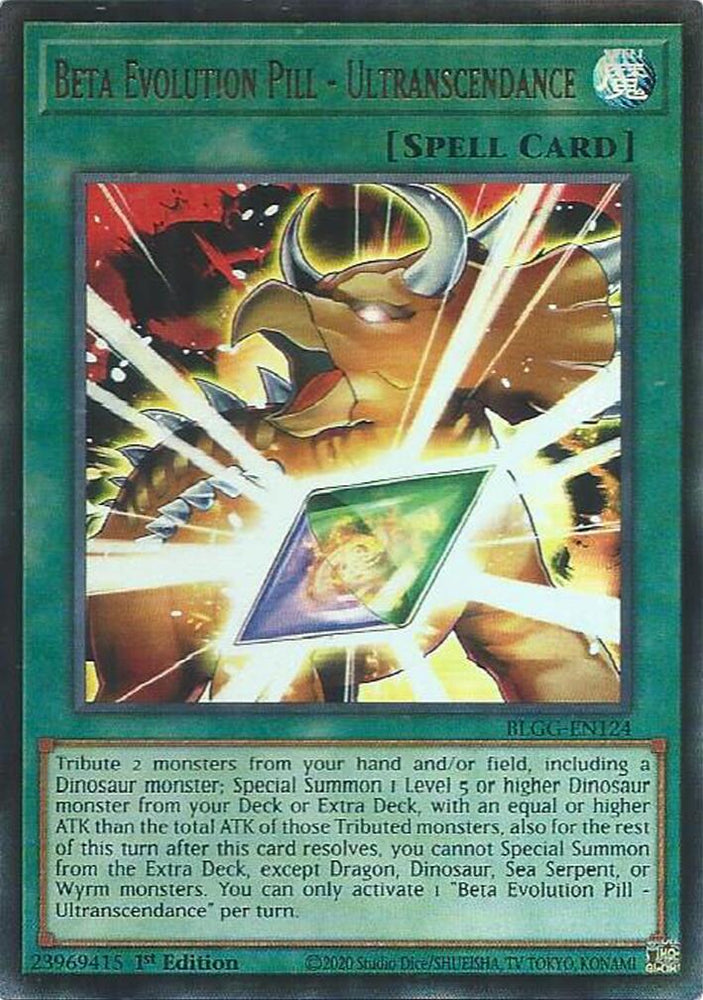 Beta Evolution Pill - Ultranscendance [BLGG-EN124] Ultra Rare Yu-Gi-Oh!