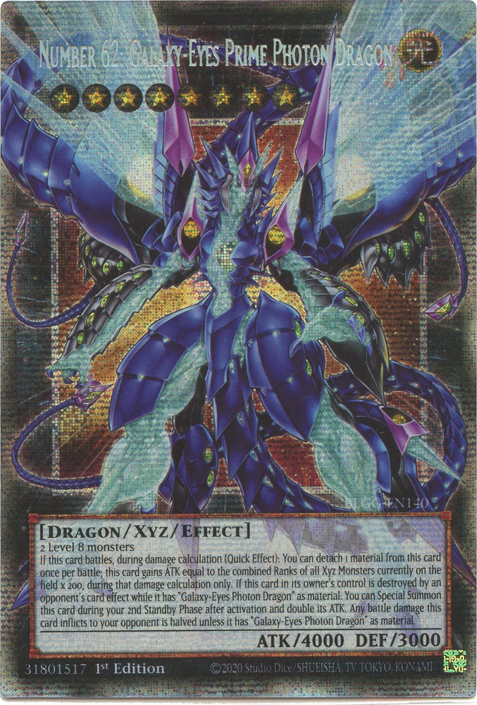 Number 62: Galaxy-Eyes Prime Photon Dragon (Starlight Rare) [BLGG-EN140] Starlight Rare Yu-Gi-Oh!