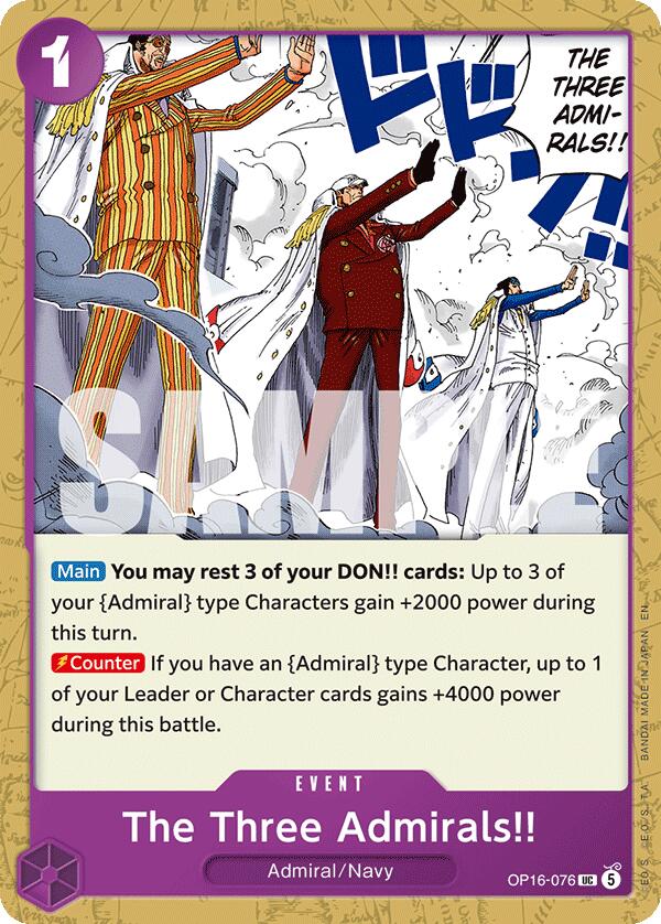 The Three Admirals!! [The Time of Battle] Bandai